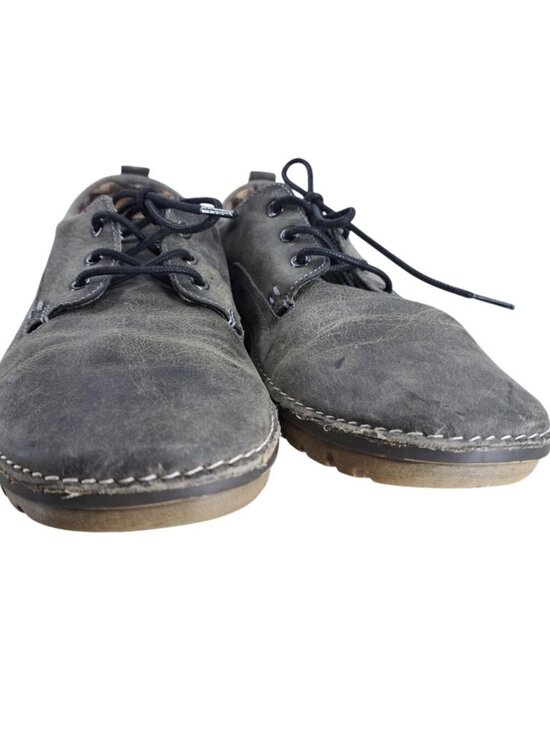 Roan by Bed Stu Arlo Gray Lace Up Leather Oxfords Shoes Size 10.5 Distressed main image 7